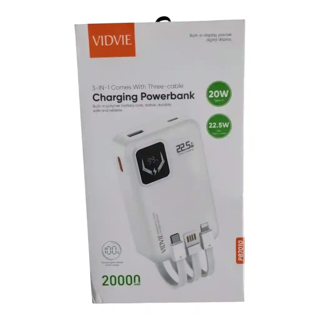 Power Bank Vidvie De 20.000 Mah Y 22.5w 20w Pb7010