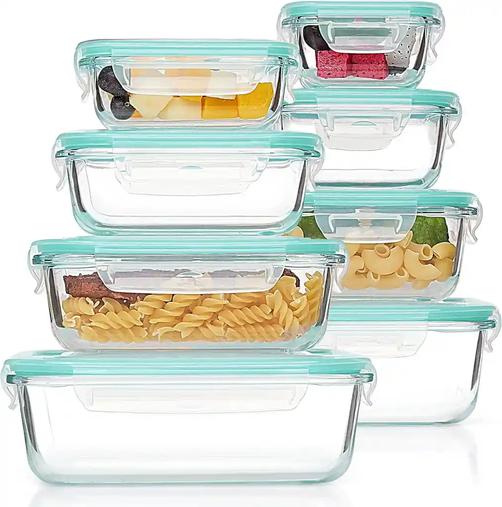 Refractarios X8 En Vidrio Organizador De Cocina Hermético
