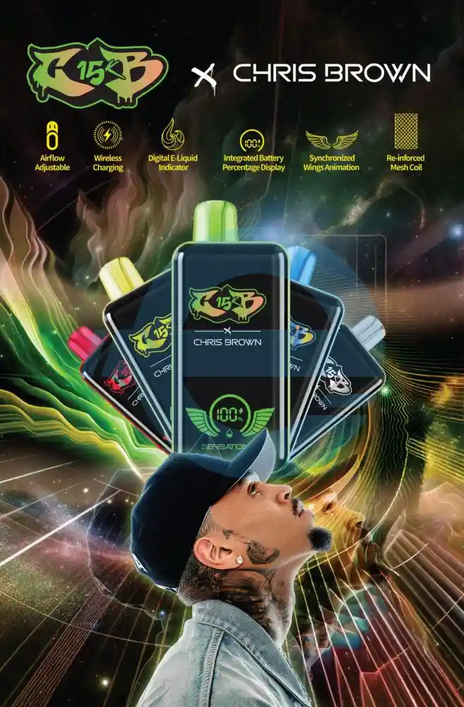 Vape Chris Brown 15.000 Puffs - Blue Razz