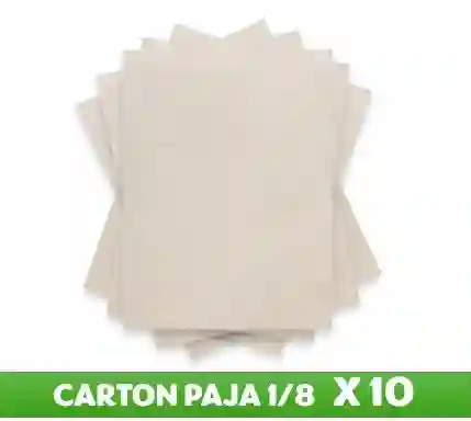 Cartón Paja Octavo 1/8 - X10 Und