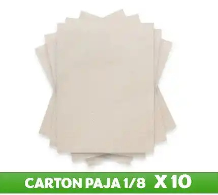 Cartón Paja Octavo 1/8 - X10 Und