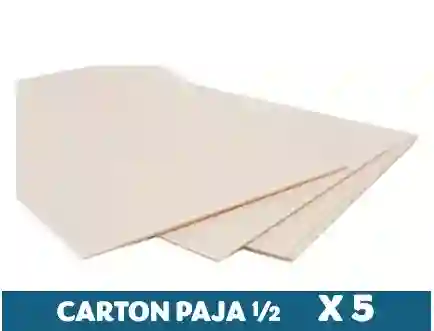 Cartón Paja - Medio Pliego 1/2 X 5und
