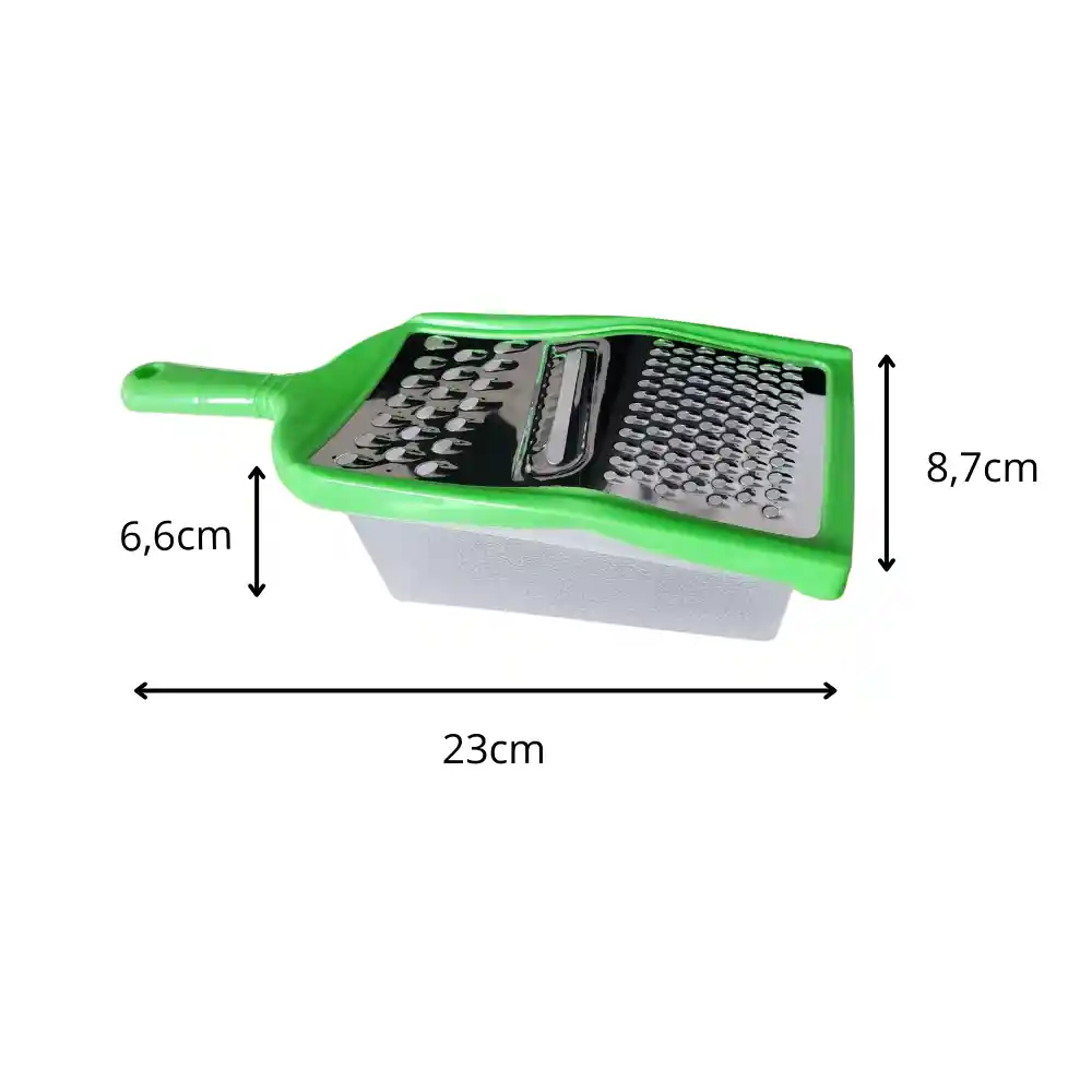 Rallador Manual Con Depósito De Plástico Para Verduras Y Quesos