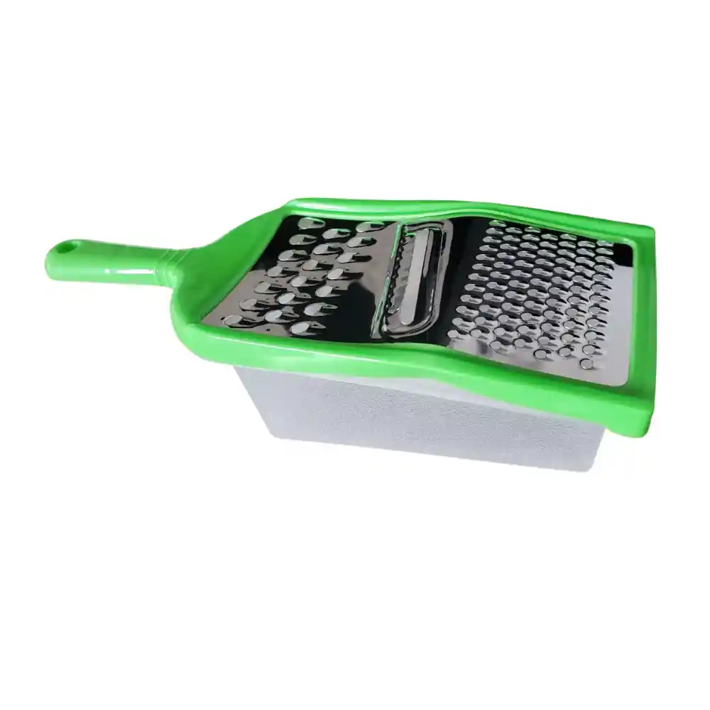 Rallador Manual Con Depósito De Plástico Para Verduras Y Quesos