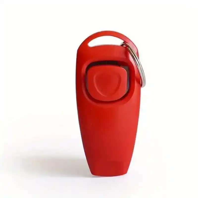 Clicker + Silbato 2 En 1 Para Entrenamiento De Perro/mascotas Rojo