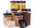 Recipiente Comida Tuppers Hermetico Set X7 Plástico Con Tapa