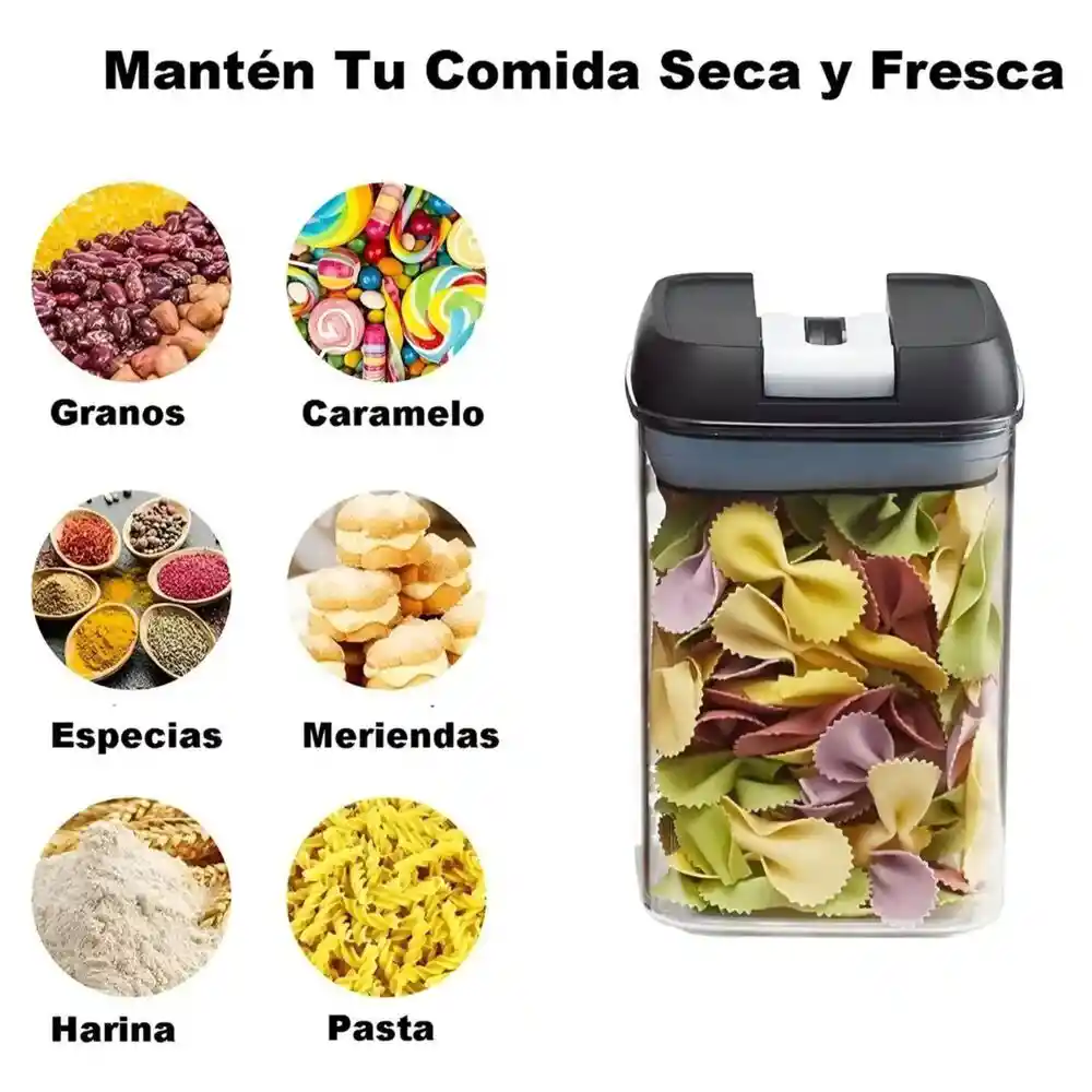 Recipiente Comida Tuppers Hermetico Set X7 Plástico Con Tapa