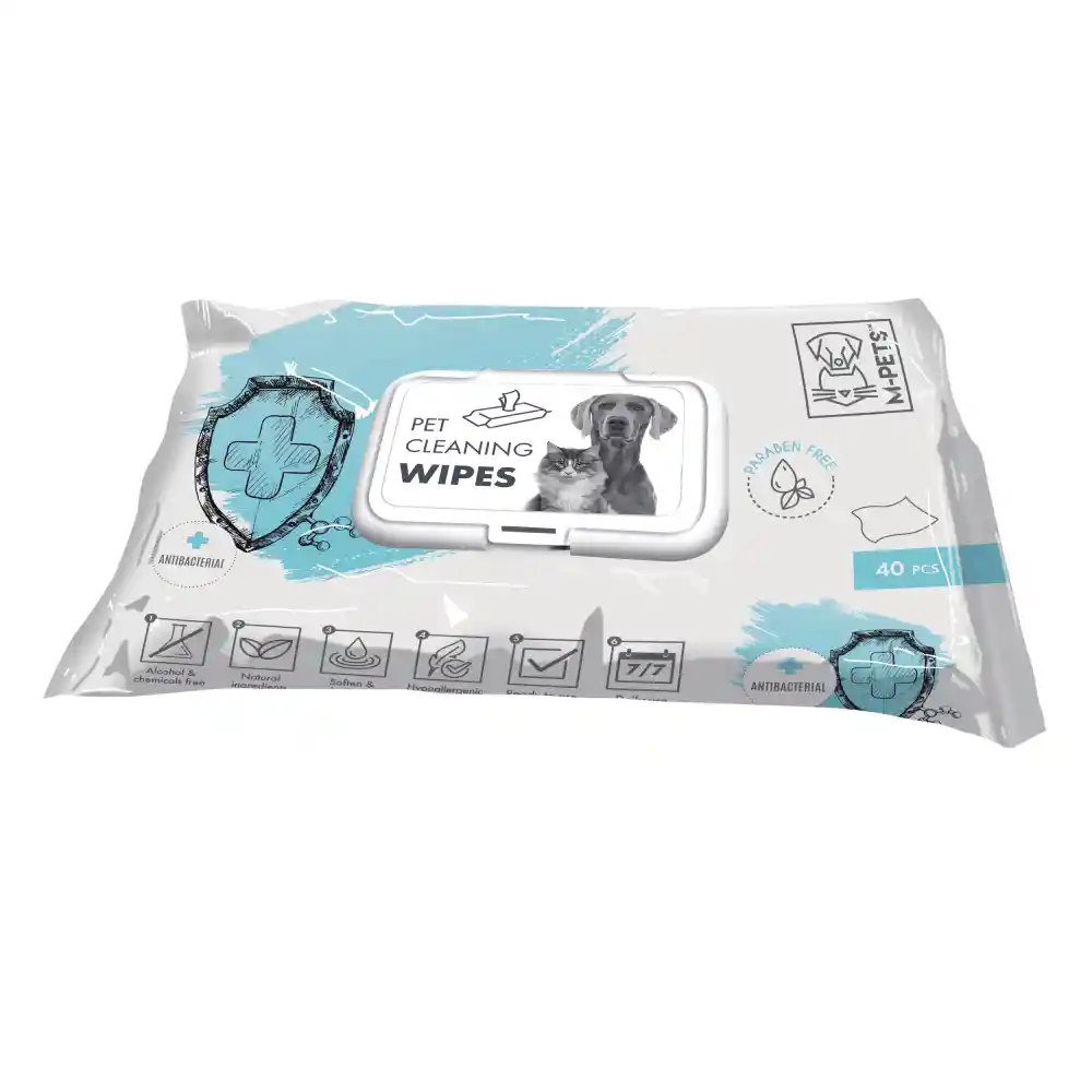 Pañitos Antibacteriales 15x20 40pcs Mpets Acc