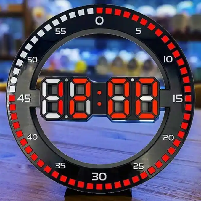 Reloj Led Luminoso Digital 3d Silencioso