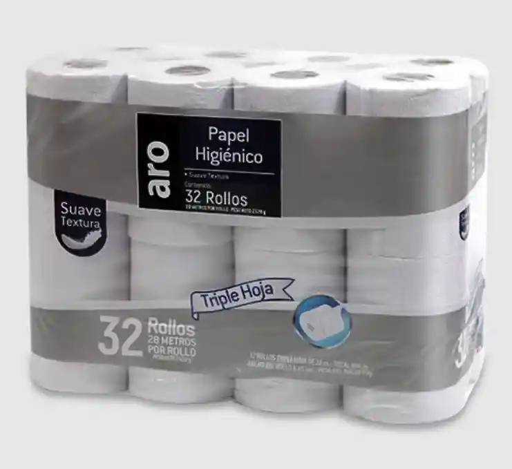 Papel Higienico Aro Triple Hoja 32ux28m