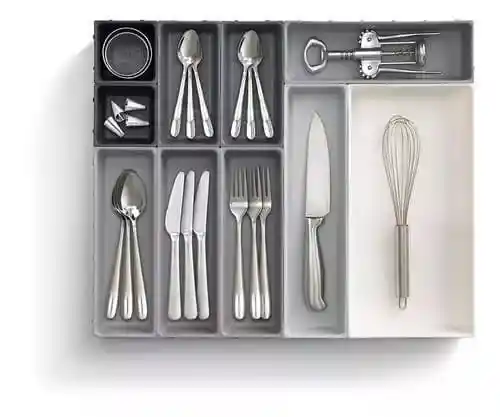Organizador Cubiertos Utensilios Cocina 10 Espacios Multiuso