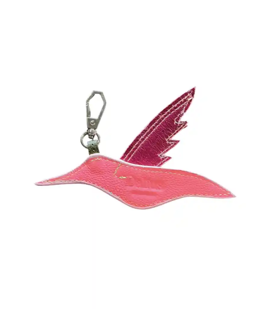 Charm Colibrí, Llavero En Cuero