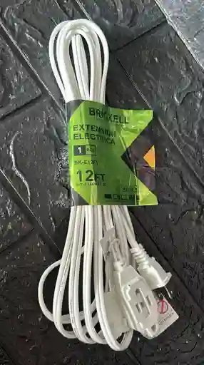 Extencion Electrica 12ft 3.65 Metros Cable Blanco