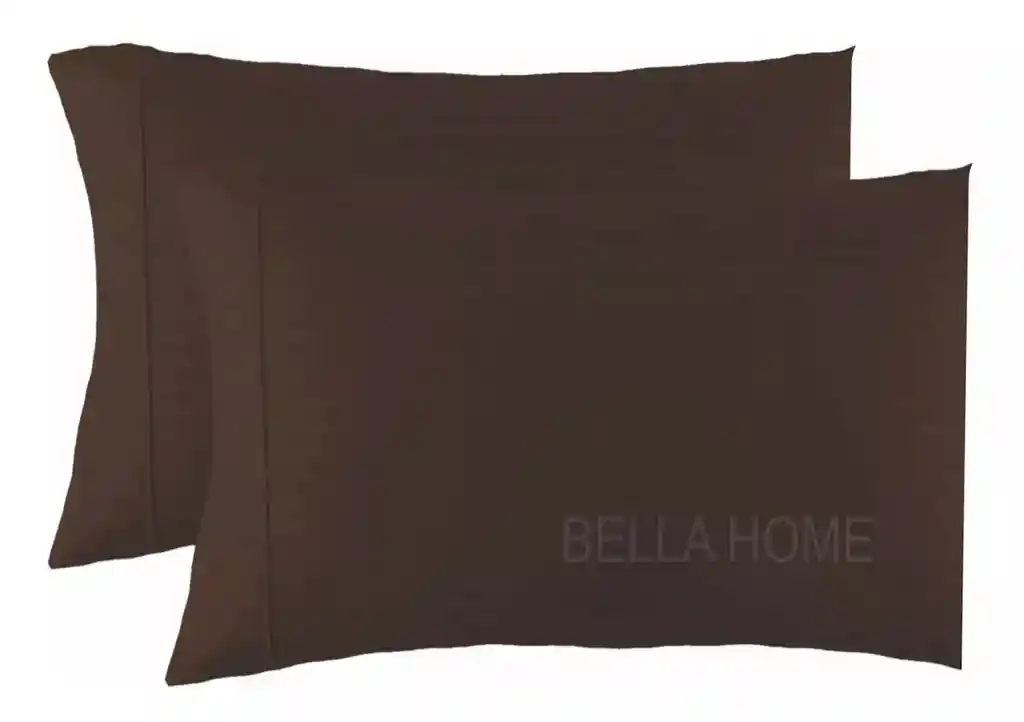 Fundas Para Almohada 50x90 Cm King X 2 Unidades Marrón Somos Fabricantes