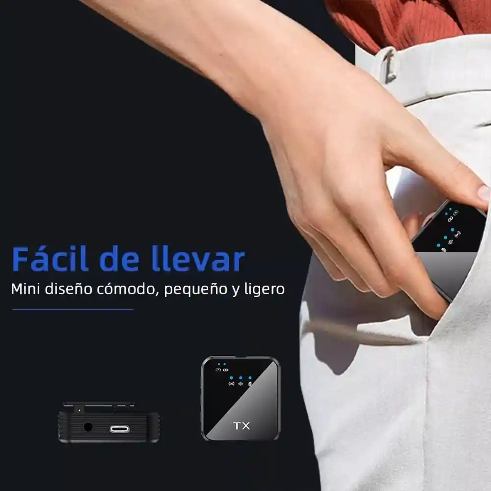 Microfono De Solapa Inalambrico Para Iphone O Android Tipo C