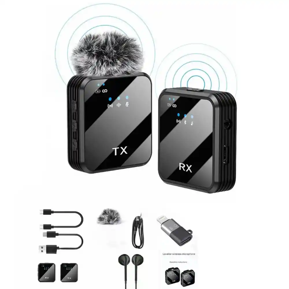 Microfono De Solapa Inalambrico Para Iphone O Android Tipo C