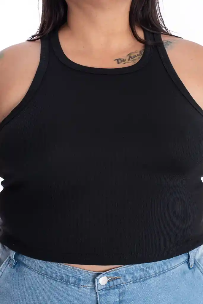 Crop Top Tank Negro T14/16