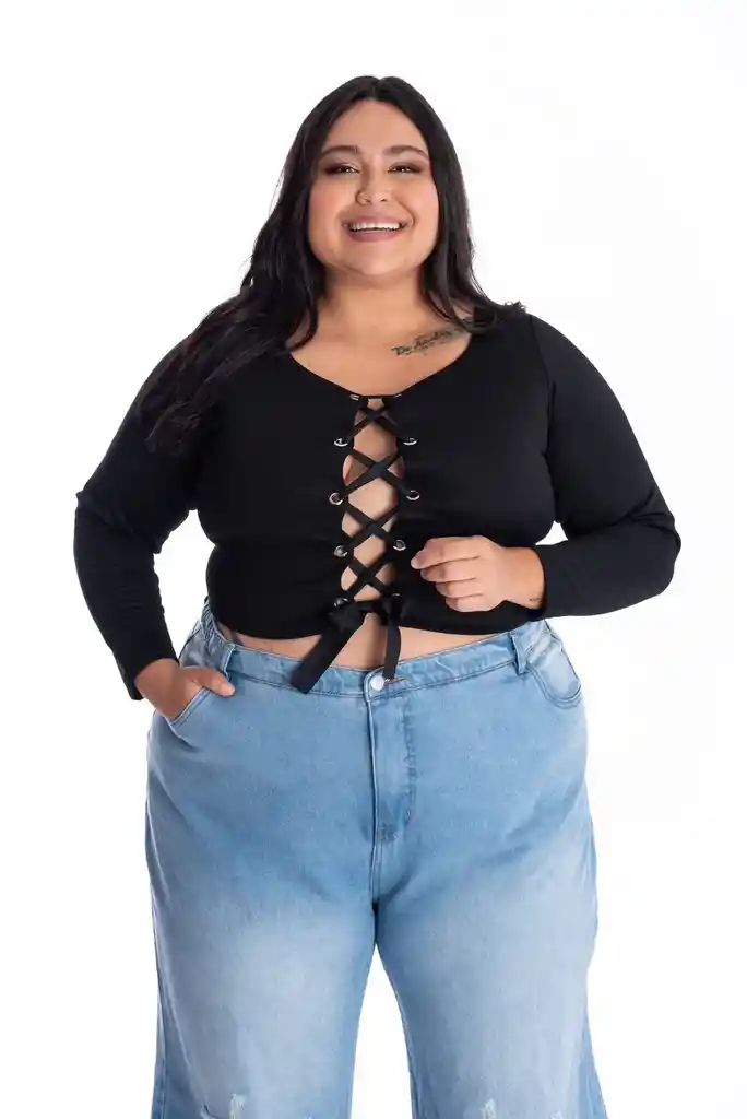 Crop Top Merida Negro T22