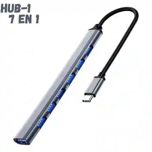 Adaptador Convertidor Multipuerto Tipo C 7 En 1 Hub Tipo C