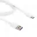 Cable Tipo C Carga Rapida 3.1a Blanco White Energy Marca Del Futuro