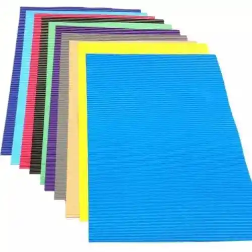 Carton Corrugado Azul Celeste Medio Pliego
