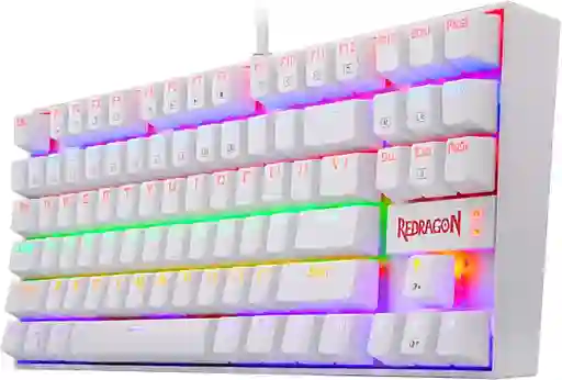 Teclado Blanco Redragon Kumara K552-wr Mecanico Switch Rojo Gaming