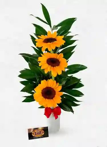 Florero 3 Girasoles