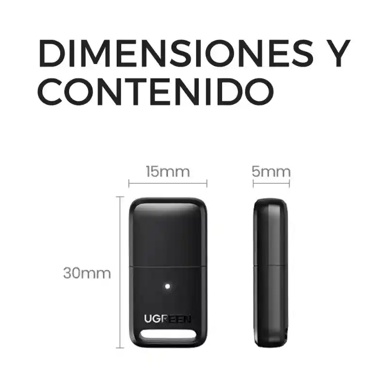 Adaptador Usb Bluetooth 5.3 Dual Para Pc Laptop Ugreen