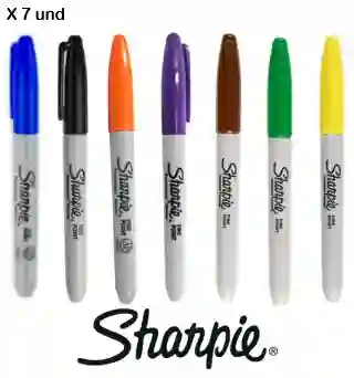 Marcador Perpamente Sharpie X 7 Colores