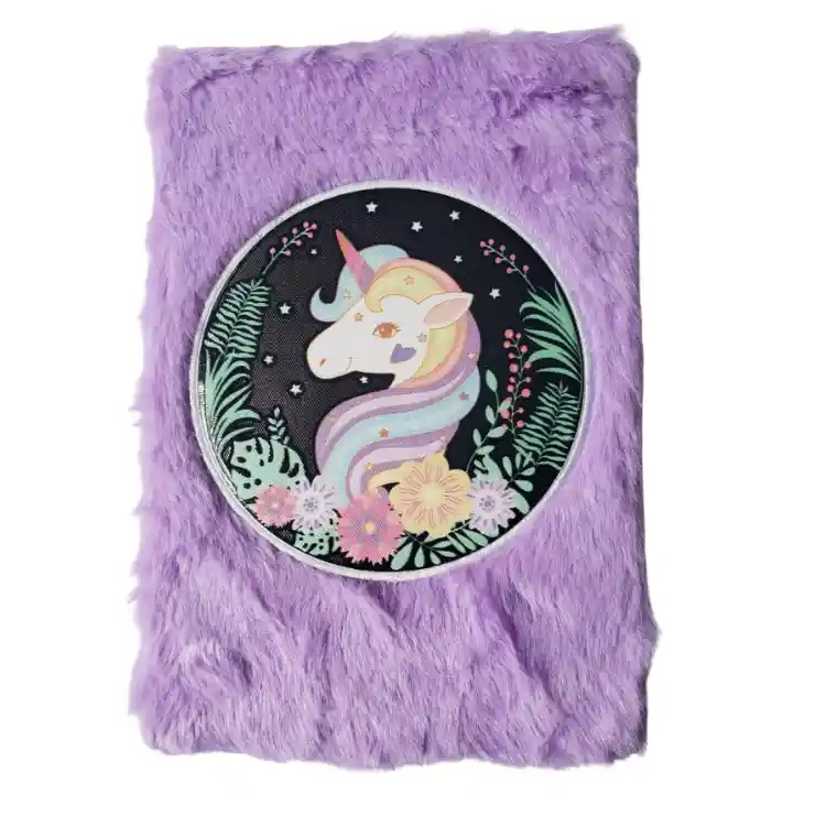 Cuaderno De Peluche Unicornio