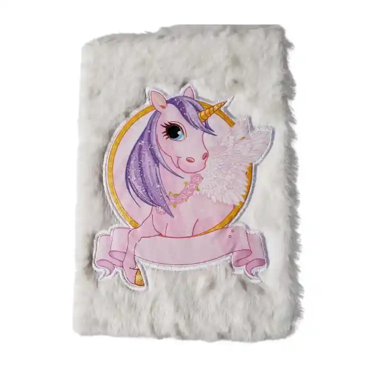 Cuaderno De Peluche Unicornio