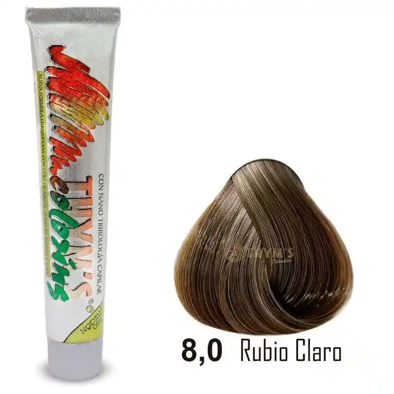 Tinte De Cabello Permanente Thym´s Rubio Claro 8.0