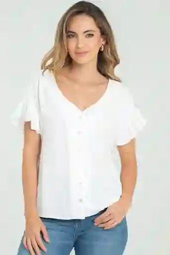 Blusa Chrissy Color Blanco Crudo Talla L
