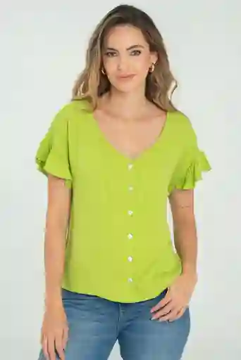 Blusa Chrissy Color Verde Manzana Talla L
