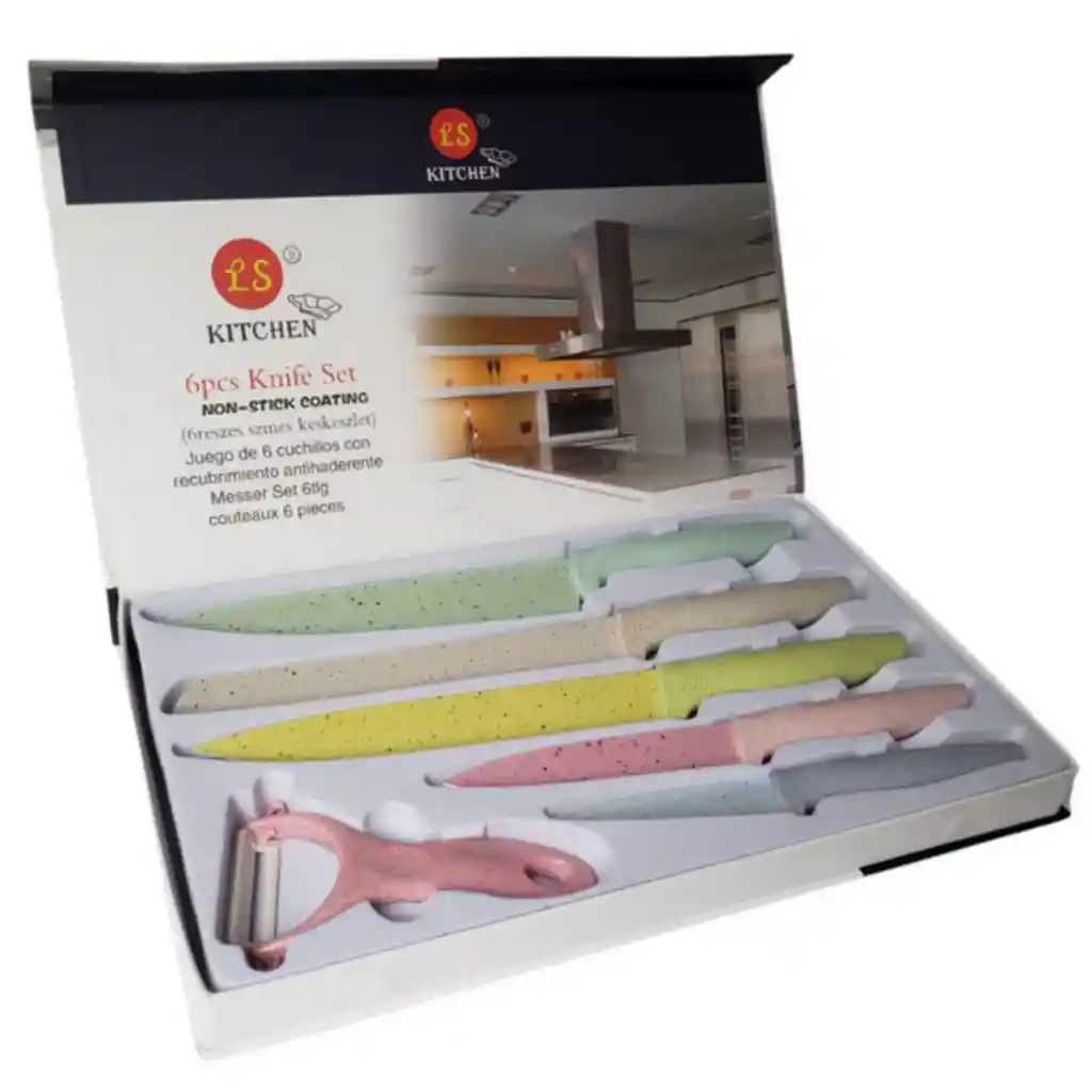 Kit Completo De Cuchillos De Cerámica De Colores