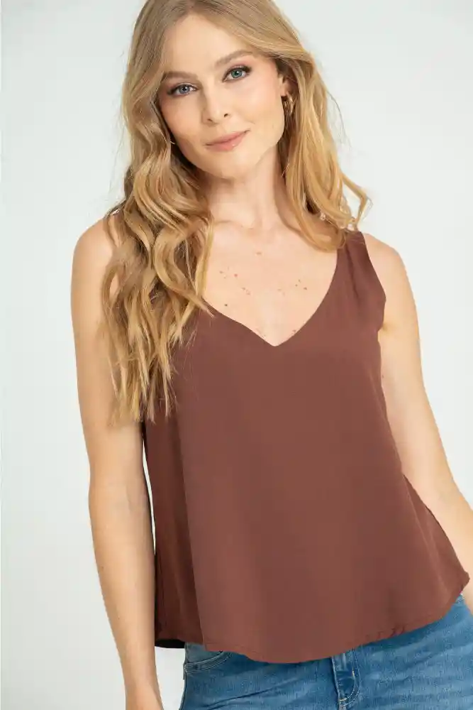 Blusa Mucura Color Cafe Puro Talla L