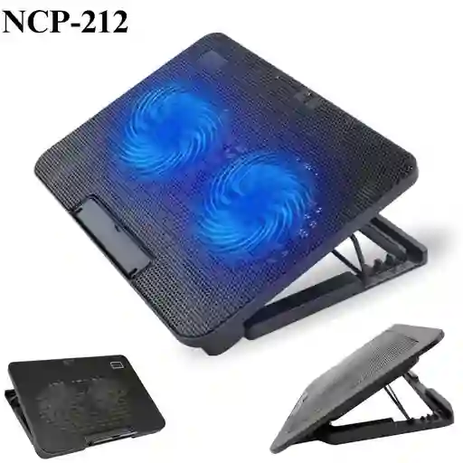 Base Refrigerante Para Portatil Ncp-212 3 Niveles 2 Ventiladores