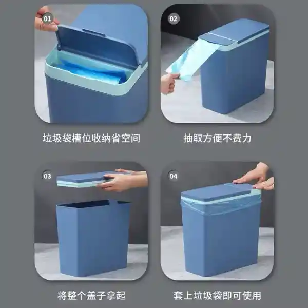 Cesto De Basura Sistema Push Con Dispensador Para Bolsas