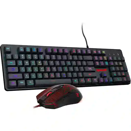 Teclado Mouse Redragon S107-ba 3200 Dpi Gaming Rgb Anti-ghosting