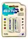 Baterías Pila Original Recargables Aa 2700mah X2 Beston Hr06