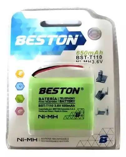 Batería Recargable Beston Bst-t110 Para Teléfonos Inalámbricos – 3,6v Ni-mh 650mah