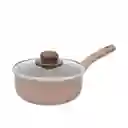 Perol Universal Ambar 16 Cm + Tapa En Vidrio Antiadherente