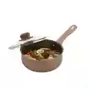 Perol Universal Ambar 16 Cm + Tapa En Vidrio Antiadherente