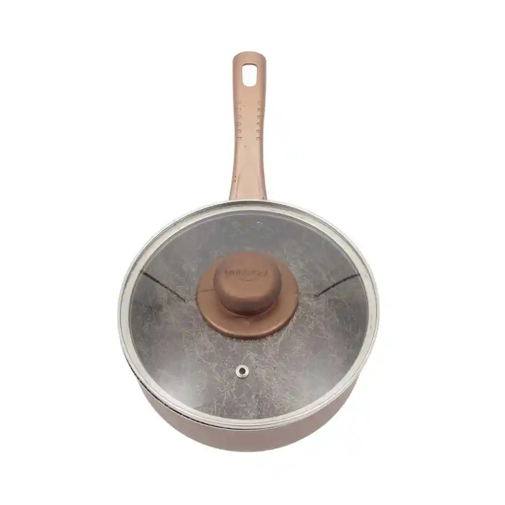 Perol Universal Ambar 16 Cm + Tapa En Vidrio Antiadherente