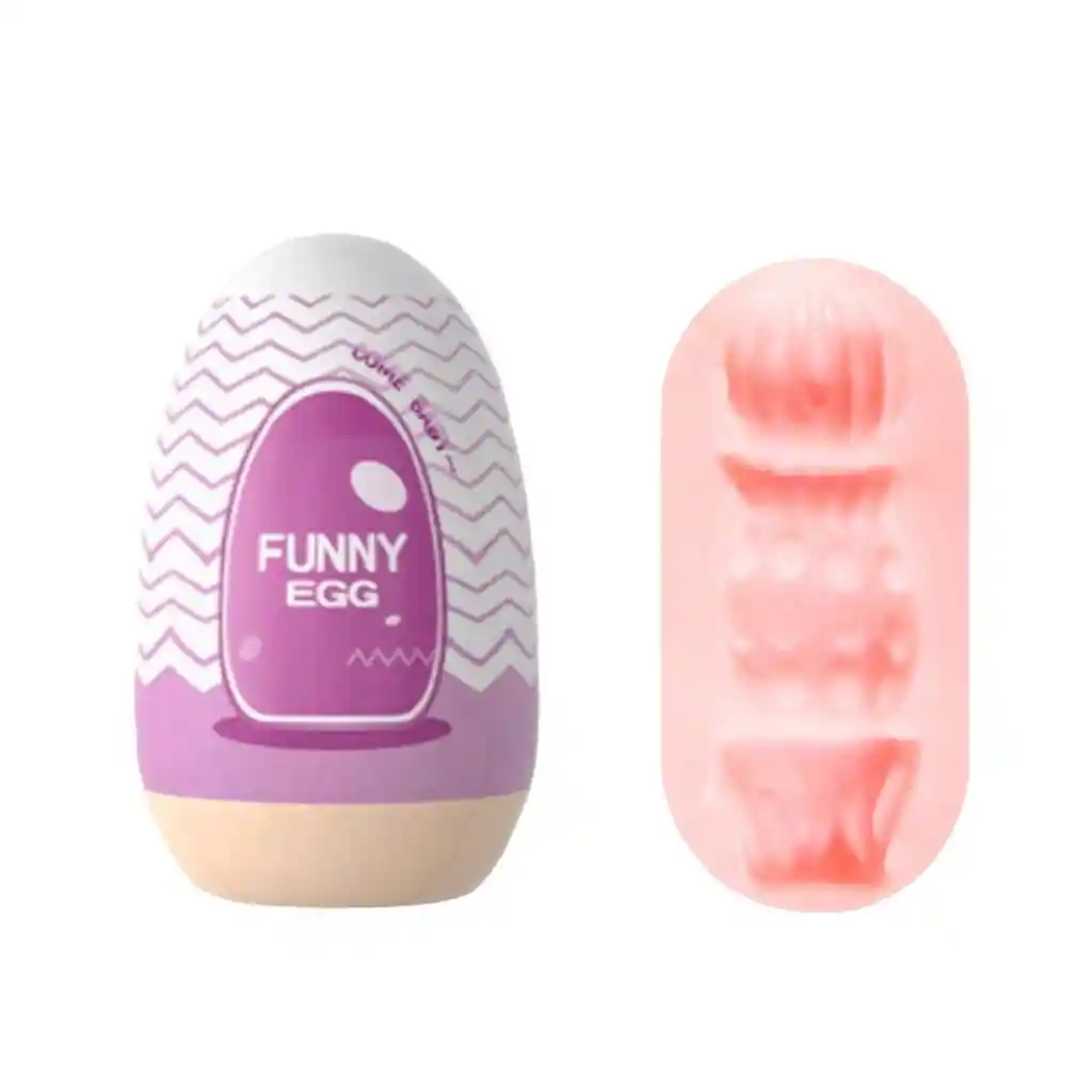 Huevo Masturbador Vagina Funny Egg Morado Lilo - Juguete Masculino