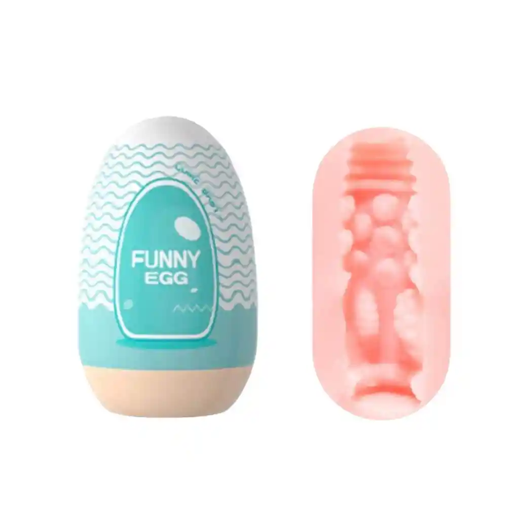 Huevo Masturbador Boca Funny Egg Azul Lilo - Juguete Masculino