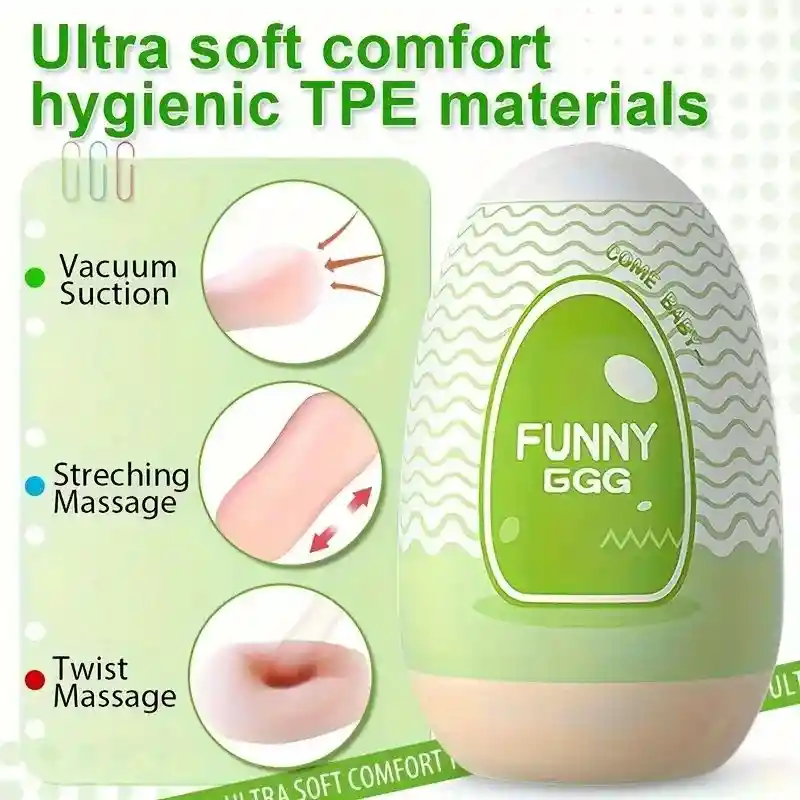 Huevo Masturbador Boca Funny Egg Azul Lilo - Juguete Masculino