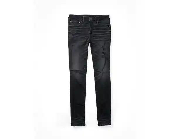 Jean Super Skinny Hombre Negro Talla 34 x 30 American Eagle