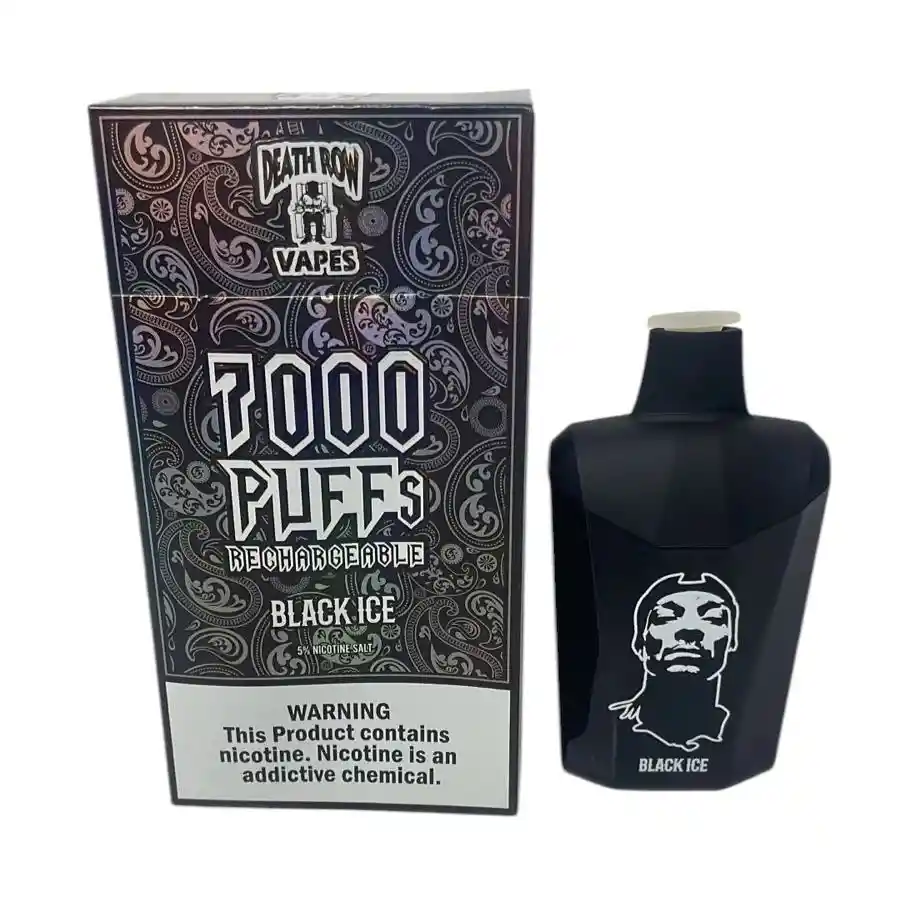 Vape 7000 Puff Death Row Black Ice Vape Vaper Vapper Vapeador Cigarro Electronico