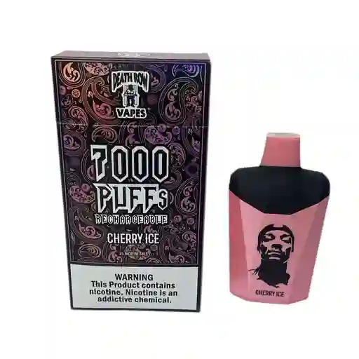 Vape 7000 Puff Death Row Cereza Vape Vaper Vapper Vapeador Cigarro Electronico